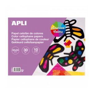 apli bloc de papel celofan ideal para manualidades y scrapbooking colores surtidos