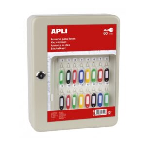 apli armario porta llaves con cierre 60 posiciones ideal para oficinas y almacenes organizacion y acceso facil no incluye llaveros color blanco