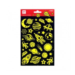 apli bolsa de pegatinas espacio luminiscentes adhesivo permanente ideal para scrapbooking y decoracion estimula creatividad infantil