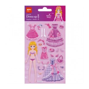 apli bolsa de pegatinas dress up 3d modelo candy adhesivos removibles incluye escenario fomenta creatividad y psicomotricidad ideal para aprender jugando