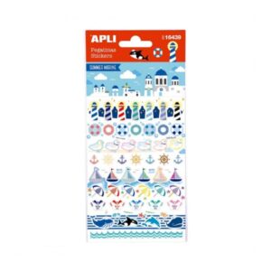 apli bolsa de pegatinas de verano tematica nautica 58 pegatinas adhesivo permanente ideal para scrapbooking y decoracion estimula creatividad y psicomotricidad infantil
