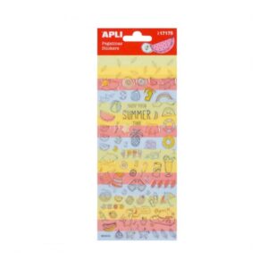 apli bolsa de pegatinas de verano adhesivo permanente ideal para scrapbooking desarrolla psicomotricidad y creatividad 65 pegatinas por hoja