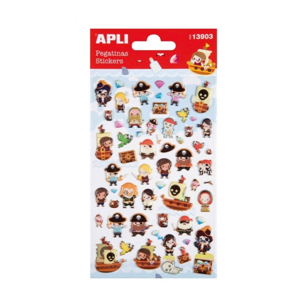 apli bolsa de pegatinas de piratas acabado epoxy adhesivo permanente ideal para scrapbooking y decoracion fomenta creatividad y psicomotricidad infantil