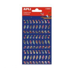 apli bolsa de pegatinas de pajaros acabado brillante adhesivo permanente ideal para scrapbooking y decoracion estimula creatividad y psicomotricidad infantil