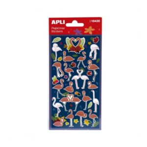 apli bolsa de pegatinas de flamencos acabado mate adhesivo permanente ideal para scrapbooking y decoracion estimula creatividad y psicomotricidad fina