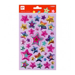 apli bolsa de pegatinas de estrellas adhesivo permanente ideal para scrapbooking estimula creatividad y psicomotricidad fina