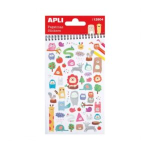 apli bolsa de pegatinas de animales acabado mate adhesivo permanente ideal para scrapbooking y decoracion fomenta creatividad y psicomotricidad infantil