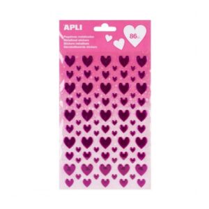 apli bolsa de pegatinas corazon adhesivo permanente ideal para scrapbooking decoracion de albumes y tarjetas estimula creatividad infantil color rosa