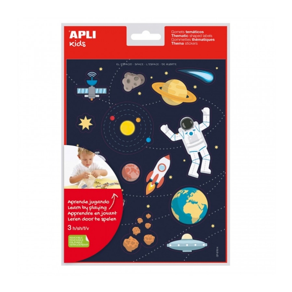 apli bolsa de gomets tematicos el espacio adhesivo removible desarrolla habilidades motoras ideal para escuelas adhesivo base agua libre de disolventes