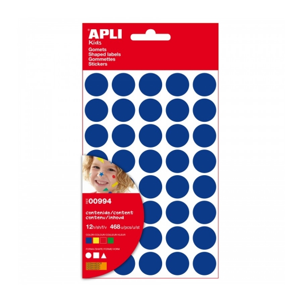 apli bolsa de gomets adhesivo permanente 468 gomets desarrolla psicomotricidad y creatividad adhesivo base agua color amarillo