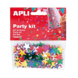 apli bolsa de confeti estrella ideal para fiestas, bodas, celebraciones infantiles, manualidades y carnaval colores surtidos