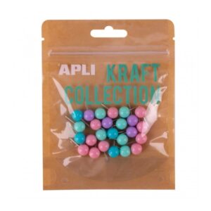 apli bolsa de 80 clips kraft collection eurohole cierre zip diseño moderno y llamativo color azul turquesa