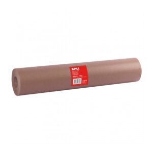 apli bobina de papel kraft 80gr ideal para dispensadores envoltorios uso en fabricas y almacenes color marron