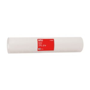 apli bobina de papel kraft ideal para dispensadores perfecto para envolver productos uso en fabricas y almacenes color blanco
