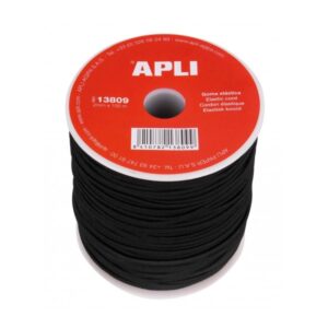 apli bobina de cuerda elastica duradera flexible facil de cortar y atar ideal para manualidades color negro