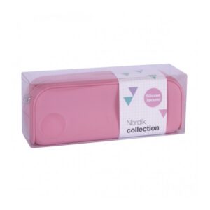 apli estuche de silicona nordik collection tacto suave cremallera flexible y moldeable resistente al agua facil de limpiar color rosa