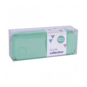 apli estuche de silicona nordik collection tacto suave cremallera flexible y moldeable resistente al agua facil de limpiar color verde esmeralda