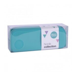 apli estuche de silicona nordik collection tacto suave cremallera flexible y moldeable resistente al agua facil de limpiar color azul turquesa