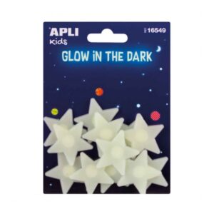 apli estrellas luminiscentes 3d brillan en la oscuridad adhesivo permanente decoracion versatil