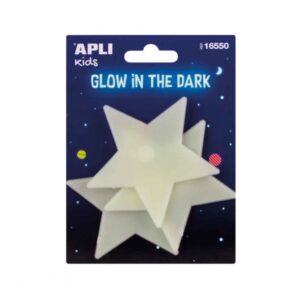 apli estrellas luminiscentes 3d brillan en la oscuridad adhesivo permanente decoracion versatil