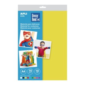 apli dressy bond pack de 18 hojas a4 textura efecto tela suave transpirable resistente repelente al agua lavable no deshilacha colores surtidos