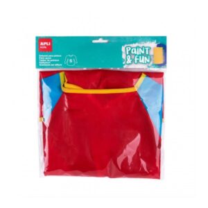 apli delantal/bata para pintura talla s bolsillo para herramientas cierre velcro posterior ideal para niños menores de 3 años