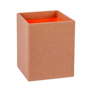 apli cubilete portalapices fluor collection acabado kraft tacto suave diseño elegante y versatil color naranja fluorescente