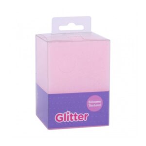 apli cubilete de silicona portalapices glitter collection tacto suave resistente y flexible facil de limpiar versatil para lapices y cosmeticos color rosa purpurina