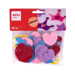 apli corazones adhesivos de fieltro gran resistencia y suavidad ideales para manualidades y decoraciones colores surtidos