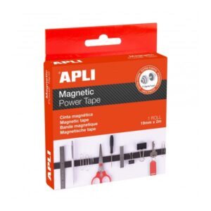 apli cinta adhesiva magnetica adhesivo por un lado magnetico por el otro facil de cortar ideal para manualidades y fijacion en superficies metalicas color negro