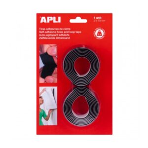 apli cinta adhesiva gancho bucle union segura reutilizable resistencia 10 kg adhesivo acrilico de alta calidad alternativa a taladros y clavos color negro