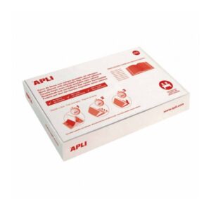 apli caja de 100 forros para libros 285mm pvc 130 micras solapa autoajustable facil forrado en 3 pasos transparente