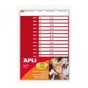 apli brazaletes identificativos ideales para niños en lugares concurridos faciles de colocar extra resistentes aptos para impresoras laser y escritura manual