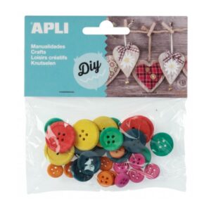 apli botones de madera ideales para costura, artesania y scrapbooking colores surtidos