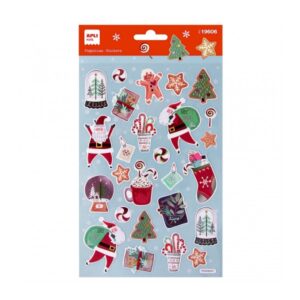 apli bolsa con 27 pegatinas navideñas ho ho ho adhesivo permanente motivos navideños ideal para decorar regalos y tarjetas