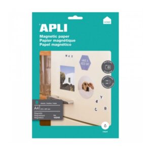 apli pack de 8 hojas de papel magnetico a4 650gr apto para impresoras inkjet facil de usar ideal para imagenes personalizadas y decoracion