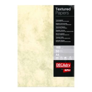 apli pack de 50 hojas de papel textura marmol ideal para impresiones especiales compatible con impresoras inkjet, laser y fotocopiadoras color marmol marron