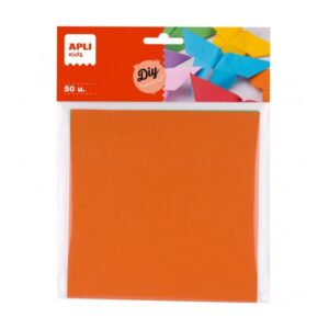 apli pack de 50 hojas de papel origami color en ambas caras colores surtidos