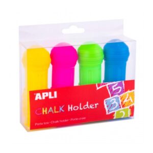 apli pack de 4 portatizas para tizas jumbo previene roturas ajuste de longitud mayor precision manos limpias colores surtidos