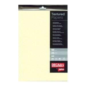 apli pack de 25 hojas de papel pergamino a4 95gr diseño doble cara ideal para invitaciones, diplomas y manualidades compatible con impresoras inkjet y laser color champan