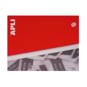 apli pack de 100 sobres porta documentos adhesivo en el dorso texto en 3 idiomas impermeables y resistentes a la intemperie
