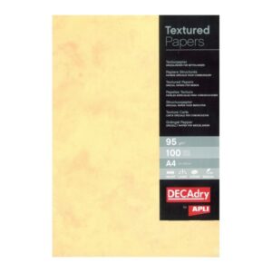 apli pack de 100 hojas de papel textura marmol ideal para impresiones especiales compatible con impresoras inkjet, laser y fotocopiadoras color marmol dorado
