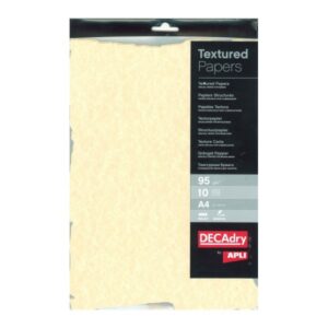 apli pack de 10 hojas de papel pergamino precortado champan a4 95gr diseño en ambos lados compatible con impresoras inkjet, laser y fotocopiadoras color champan