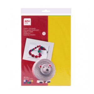 apli pack de 10 cartones corrugado a4 180gr tintado doble cara ideal para manualidades y decoraciones colores surtidos