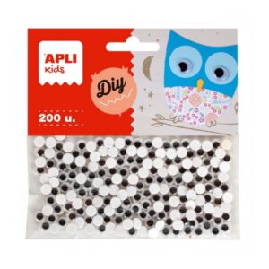 apli ojos moviles adhesivos redondos gran poder de adhesion versatiles para multiples superficies ideales para manualidades escolares y talleres infantiles color negro