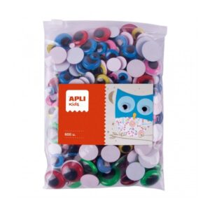 apli ojos moviles adhesivos maxi ideal para escuelas y talleres bolsa zip mejorada 600 ojos color amarillo