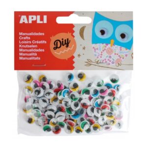 apli ojos moviles adhesivos con pestañas gran adhesion versatiles para manualidades ideales para escuelas y talleres infantiles colores surtidos