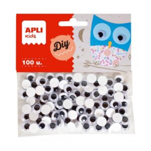 apli ojos moviles adhesivos gran poder de adhesion versatiles para multiples superficies ideales para manualidades y talleres infantiles color negro