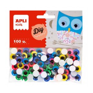 apli ojos moviles adhesivos gran poder de adhesion ideales para manualidades escolares y talleres infantiles color amarillo