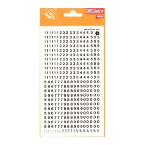 apli numeros adhesivos 420 caracteres identificacion rapida y limpia color negro